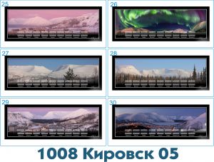 1008 Коллекция минералов панорамная, магнит 9*25 см